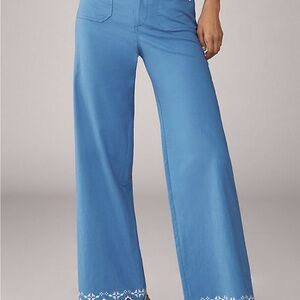 Anthropologie Blue Wide Leg Pants